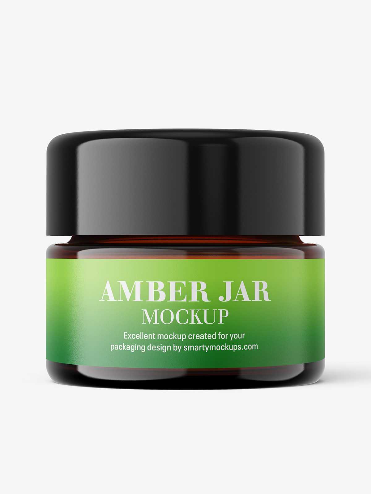Classic amber jar mockup / 10 ml