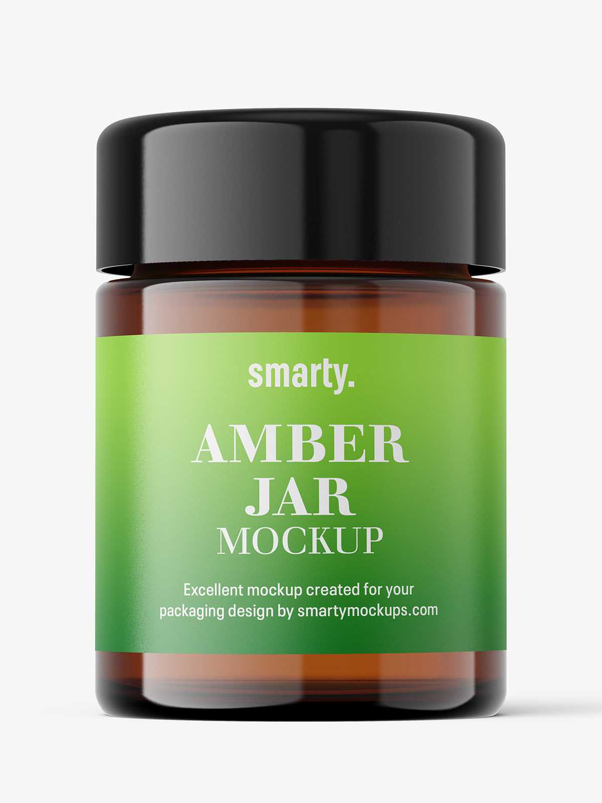 Classic amber jar mockup / 250 ml