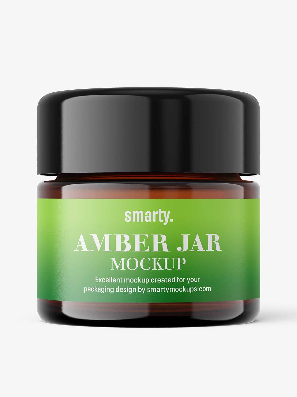 Classic amber jar mockup / 30 ml