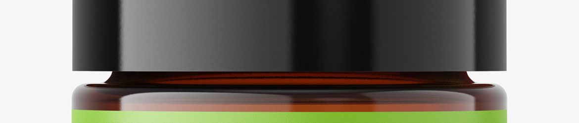 Classic amber jar mockup / 5 ml