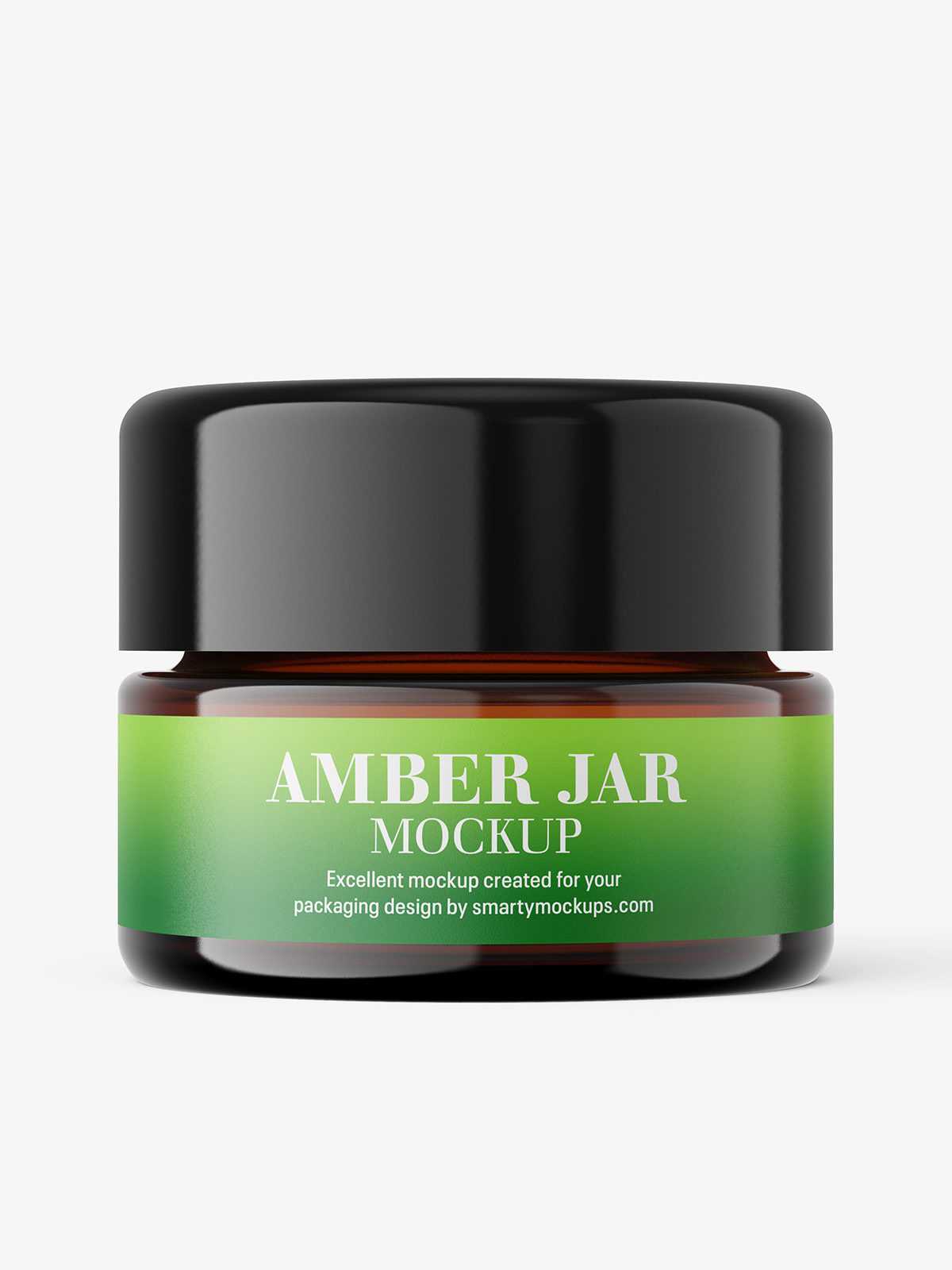 Classic amber jar mockup / 5 ml