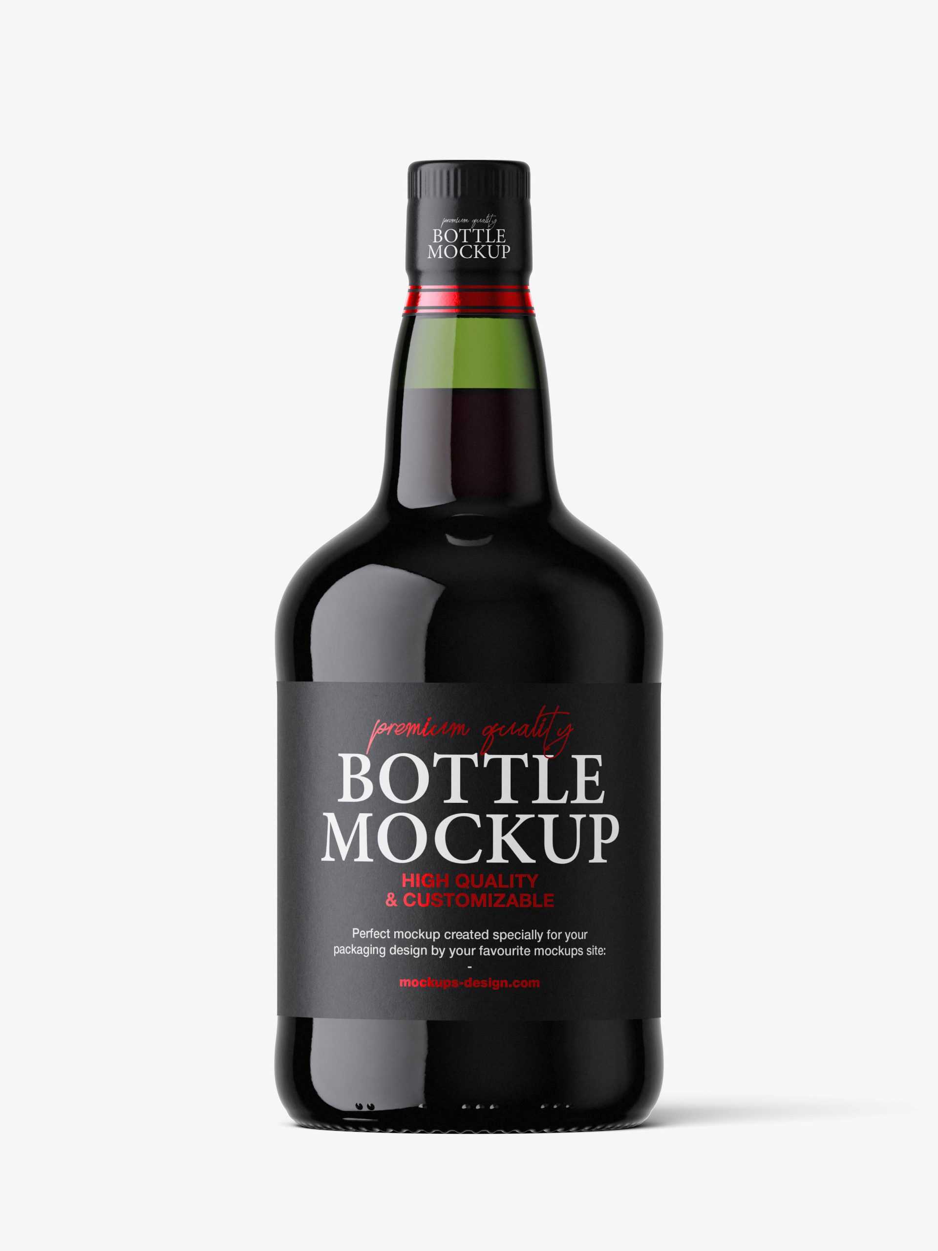 Classic porto bottle mockup