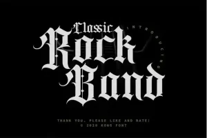 Classic Rock Band Blackletter Font