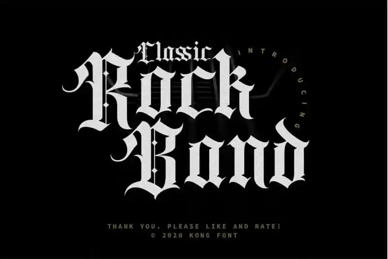 Classic Rock Band Blackletter Font