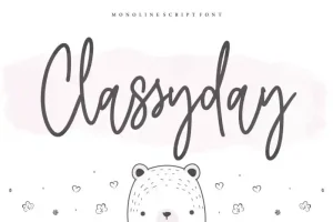Classyday Monoline Script Font
