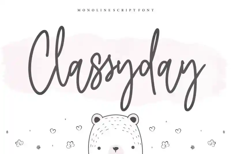 Classyday Monoline Script Font
