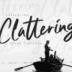Clattering Brush Font