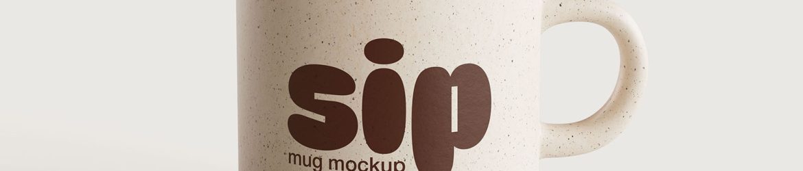 Clay mug mockup
