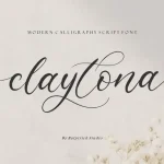 Claytona Calligraphy Font