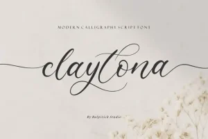 Claytona Calligraphy Font