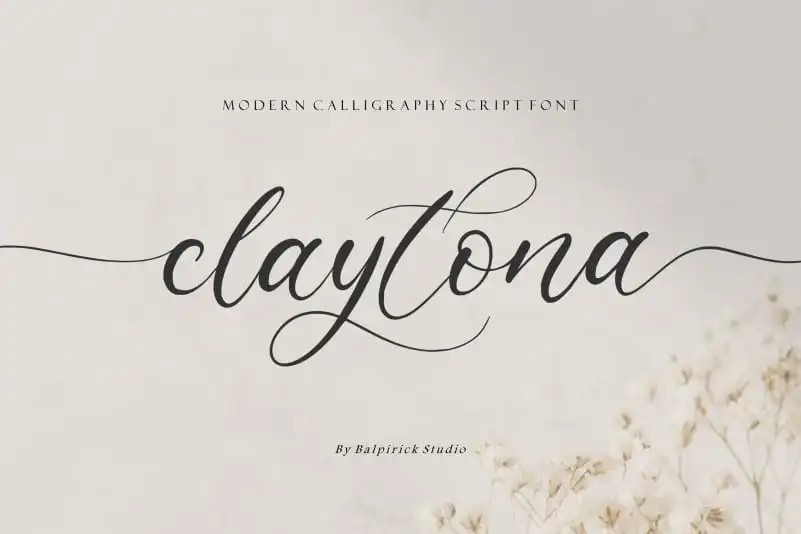Claytona Calligraphy Font