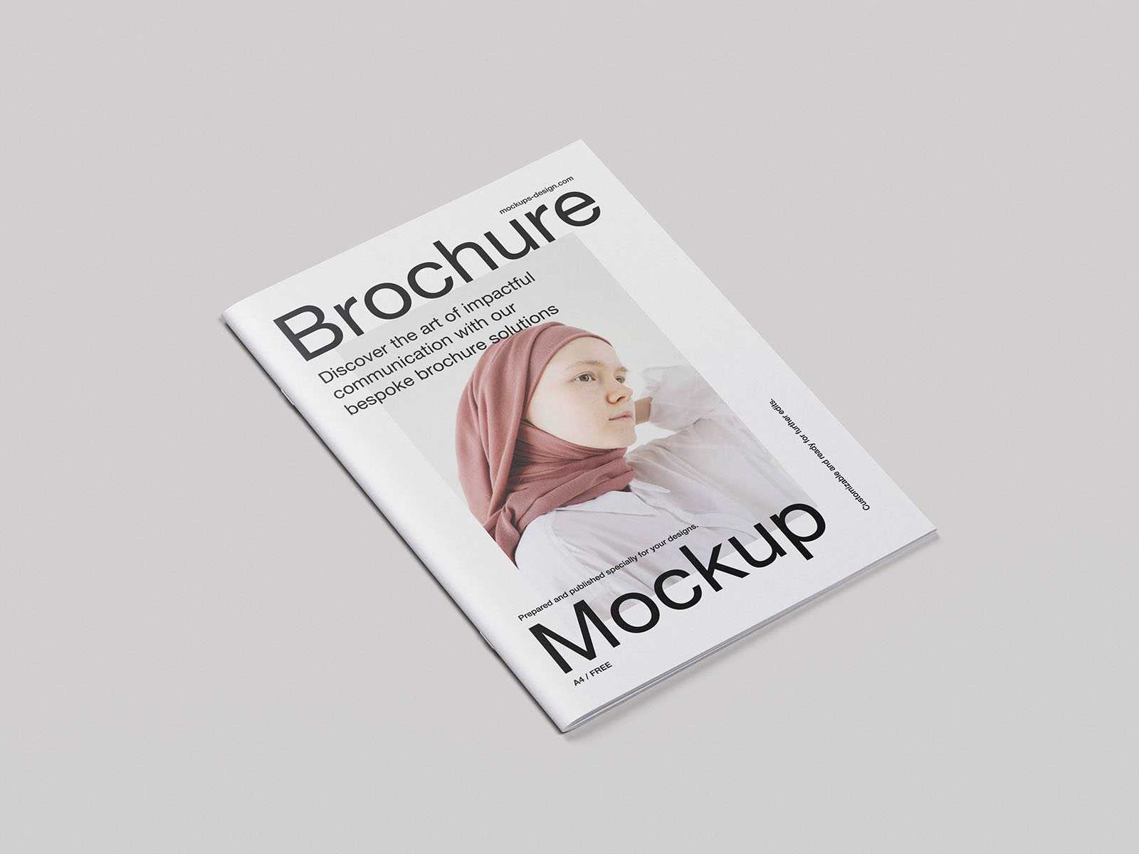 Clean A4 brochure mockup - Instant Download