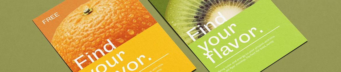 Clean A5 flyer mockup - Instant Download