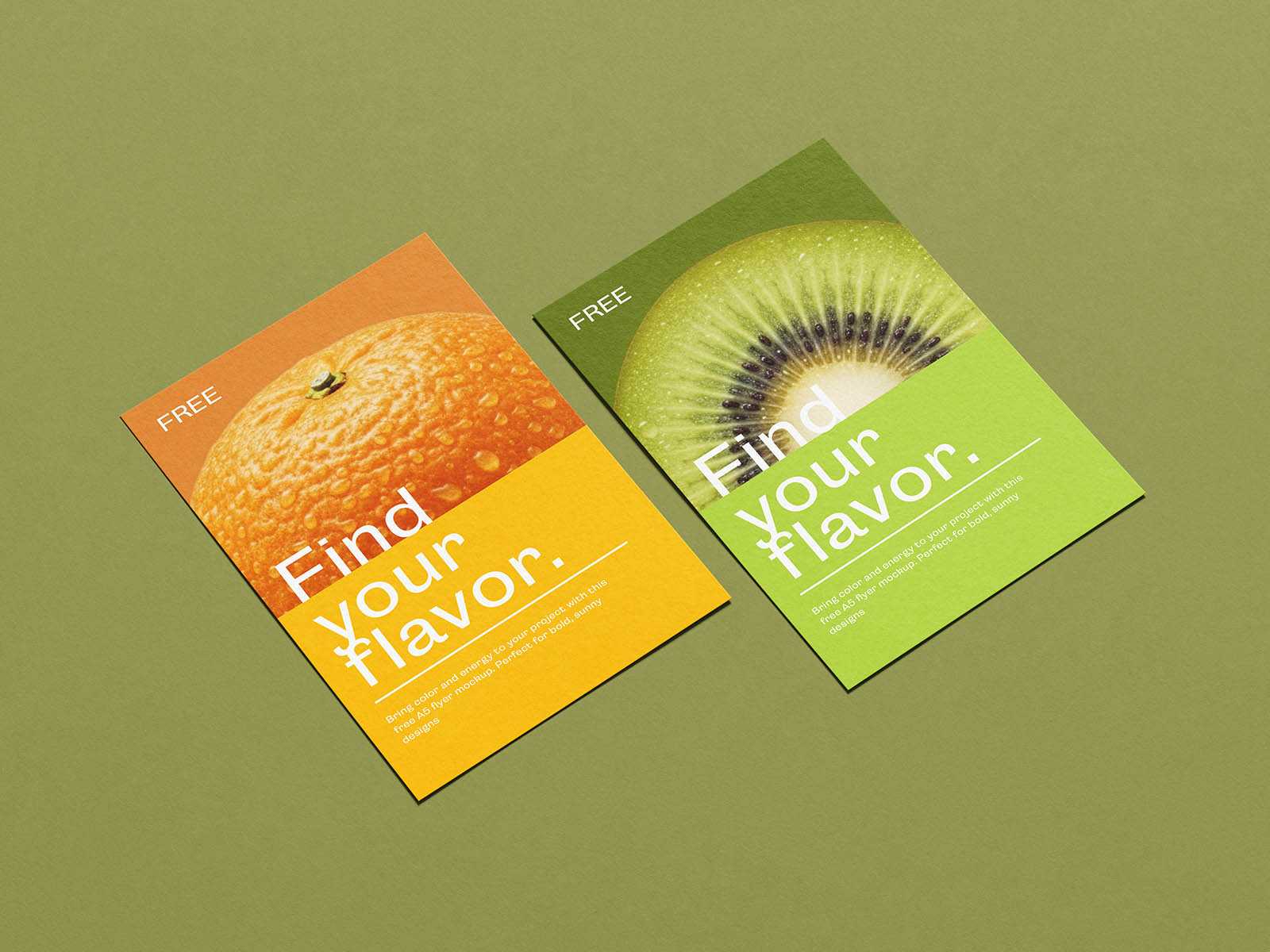 Clean A5 flyer mockup - Instant Download