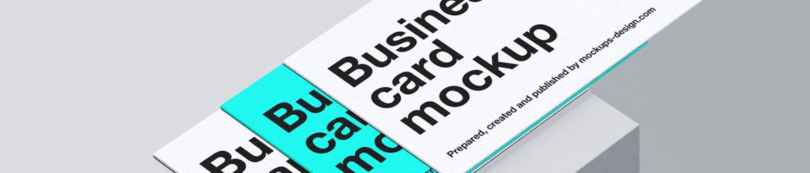 Clean and minimal business cards mockup