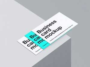 Clean and minimal business cards mockup