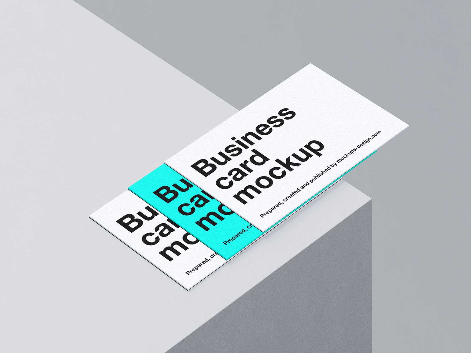 Clean and minimal business cards mockup