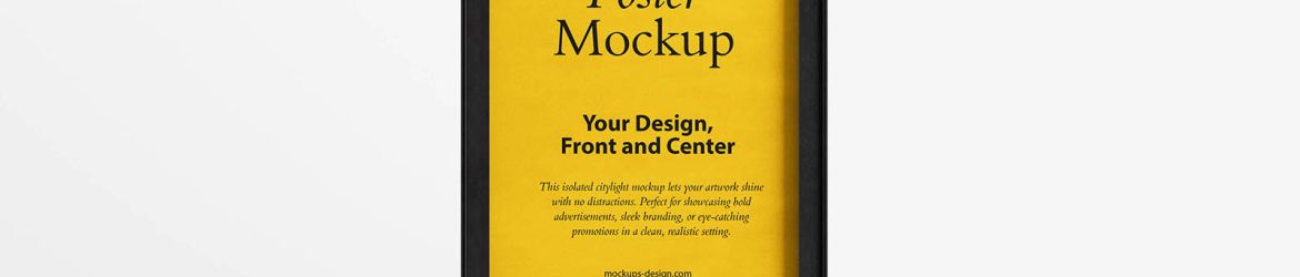 Clean citylight poster mockup - Instant Download
