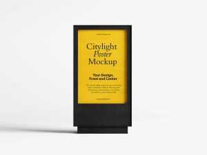 Clean citylight poster mockup - Instant Download