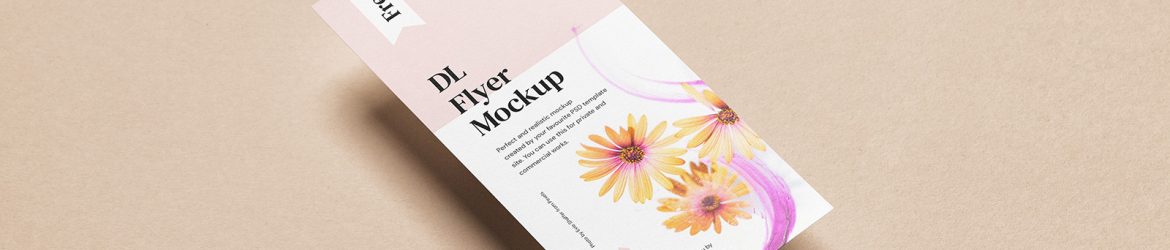 Clean DL flyer mockup