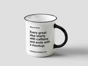Clean enamel mug mockup