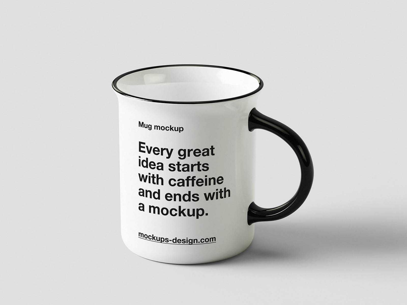 Clean enamel mug mockup