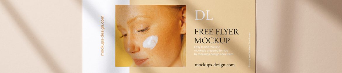 Clean horizontal DL flyer mockup - Instant Download