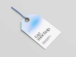 Clean label tag mockup