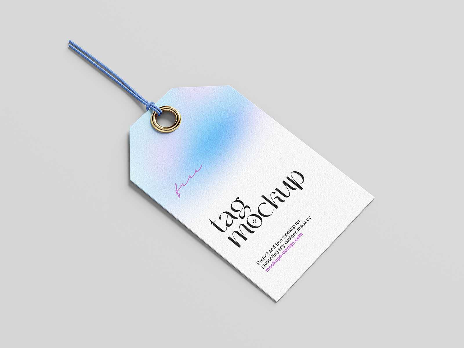Clean label tag mockup