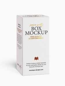 Clean packaging box mockup / 65x110x65mm