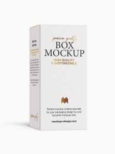 Clean packaging box mockup / 65x110x65mm