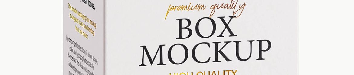 Clean packaging box mockup / 85x85x85mm