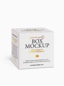 Clean packaging box mockup / 85x85x85mm