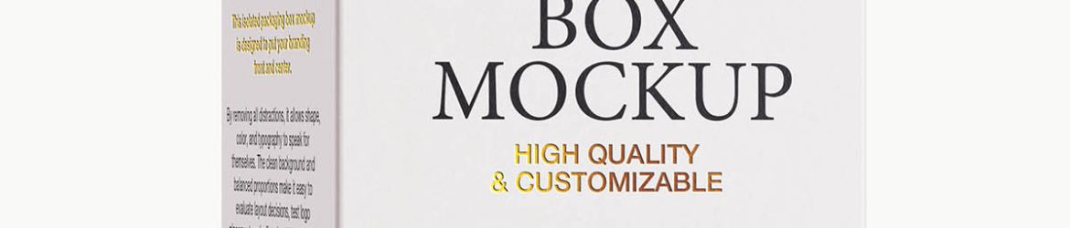 Clean packaging box mockup / 85x85x85mm