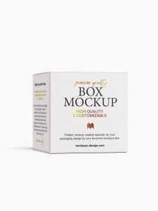 Clean packaging box mockup / 85x85x85mm
