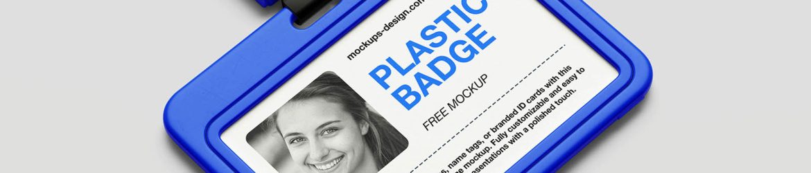 Clean plastic badge mockup Clean plastic badge mockup