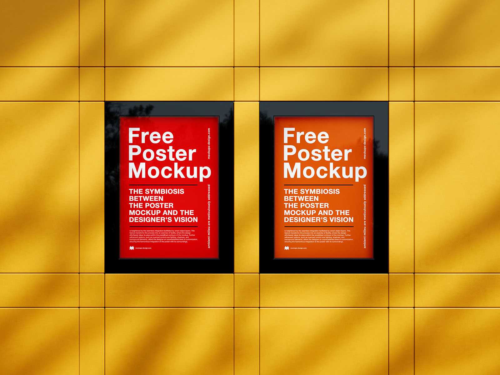 Clean poster frames mockup - Instant Download