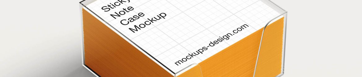 Clean sticky note case mockup