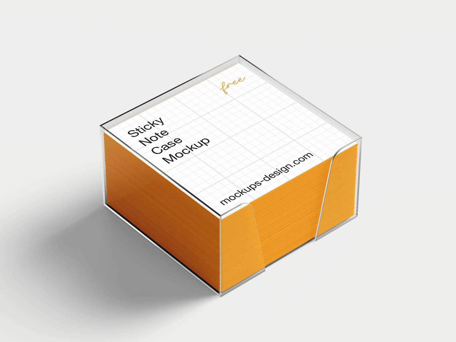 Clean sticky note case mockup