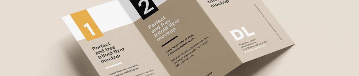 Clean tri-fold DL flyer mockup