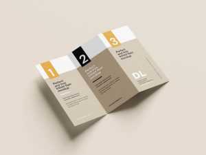 Clean tri-fold DL flyer mockup