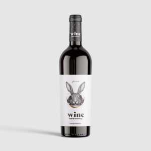 Clean wine bottle mockup