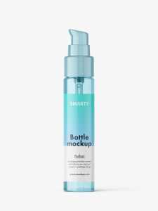 Clear airless bottle mockup