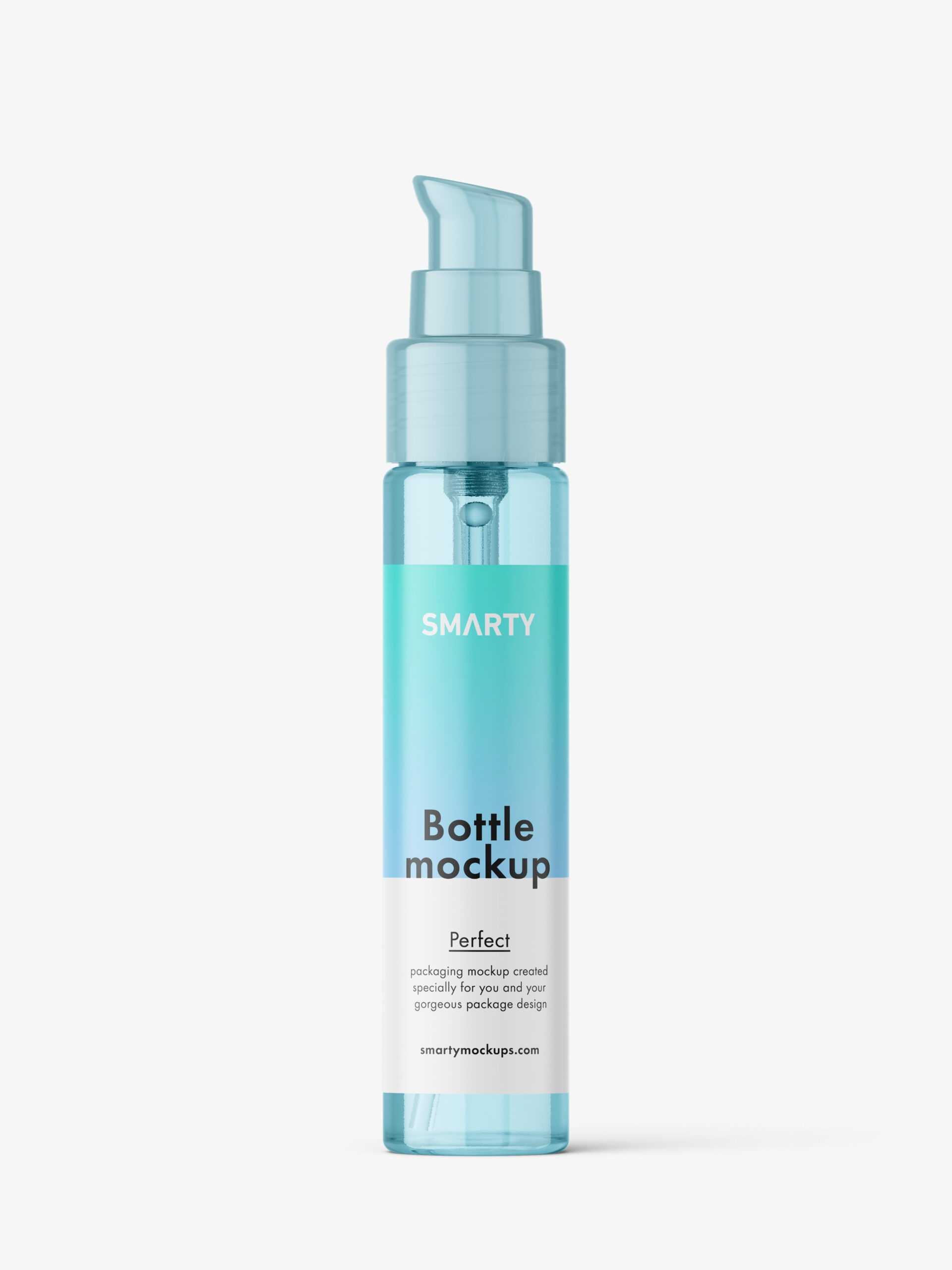 Clear airless bottle mockup
