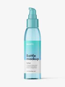 Clear airless bottle mockup