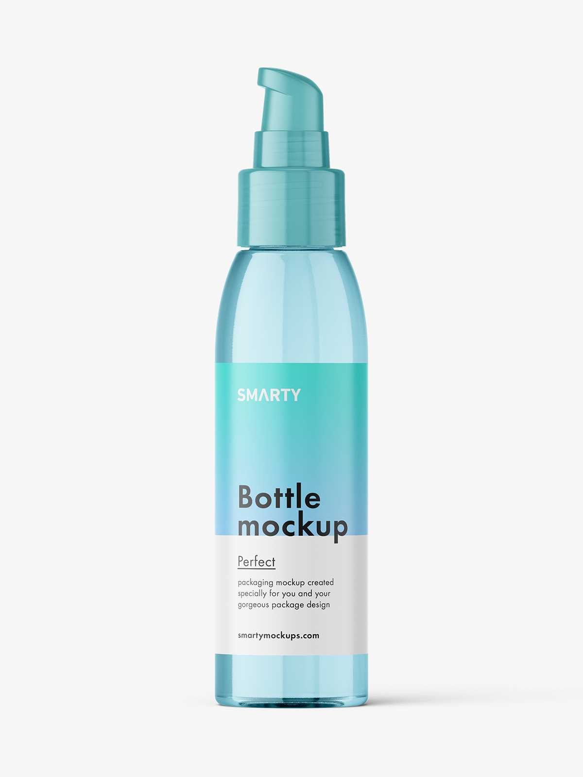 Clear airless bottle mockup
