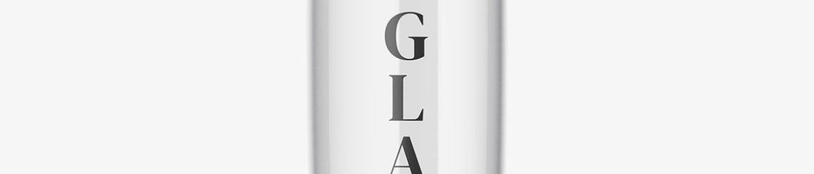 Clear alcohol bottle mockup