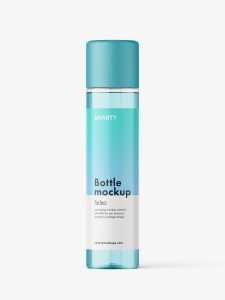 Clear bottle mockup