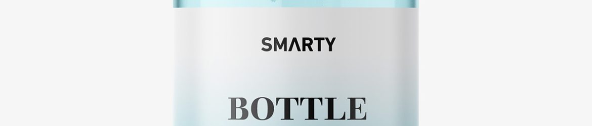Clear bottle mockup with flip top mockup