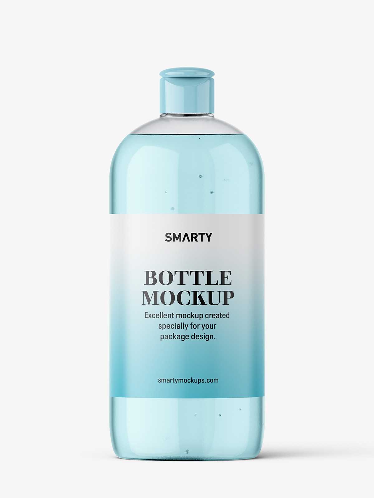 Clear bottle mockup with flip top mockup